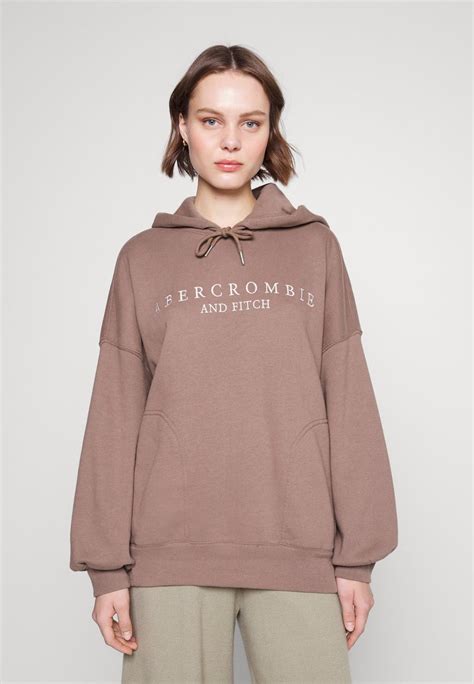 abercrombie and fitch long sunday hoodie grey brown brown zalando ie