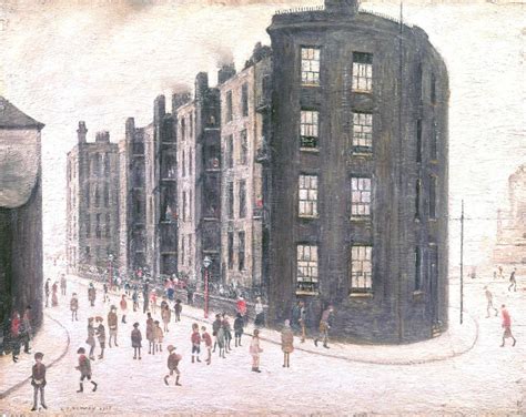 W58.7 x h15.9 cms (without frame). 'Dwelling, Ordsall Lane, Salford', L.S. Lowry | Tate