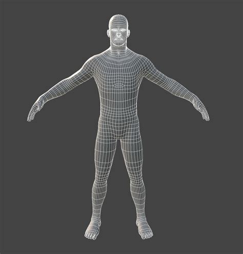 3d Model Clean Man Body T Pose Cgtrader