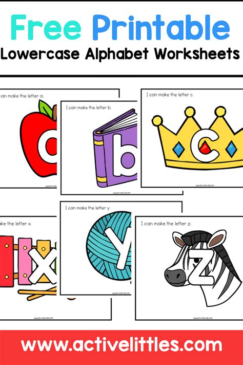 Free Printable Lowercase Alphabet Worksheets Active Littles
