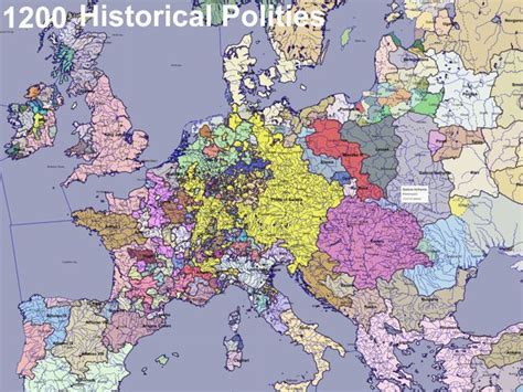 Map Of Europe In Year 1200 Europe Map Map Historical Maps