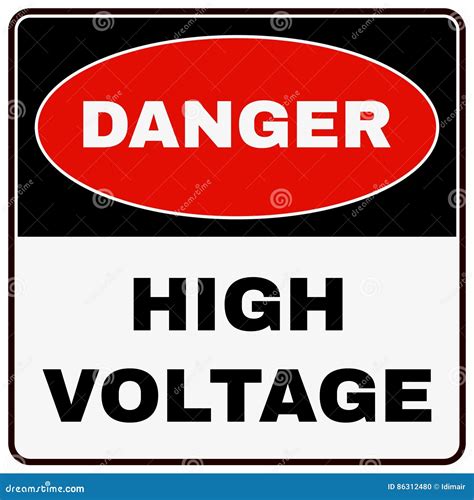 High Voltage Danger Sign Vector Stock Vector Illustration Of