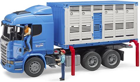 Bruder 3549 Scaina R Series Transportation Truck With 1 Cattle Scaled