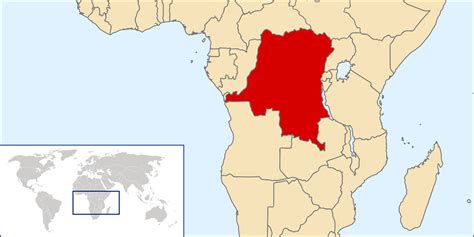 Congo Democratic Republic detailed location map. Detailed location map of Congo Democratic 