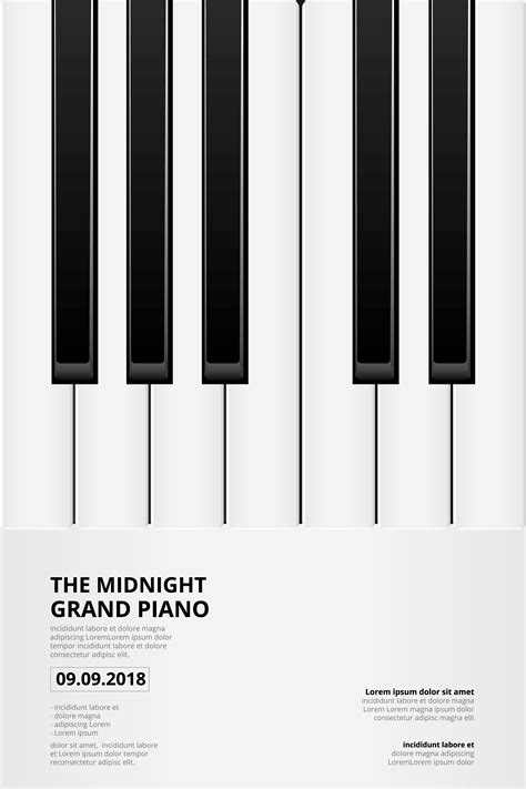 Music Grand Piano Poster Background Template Vector Illustration 538268