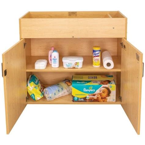 Changing Table With Doors Changing Table Lockable Storage Cabinet