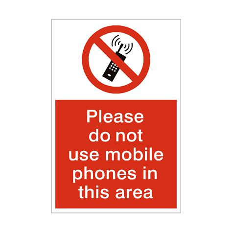 Do Not Use Mobile Phones Sign Pvc Safety Signs