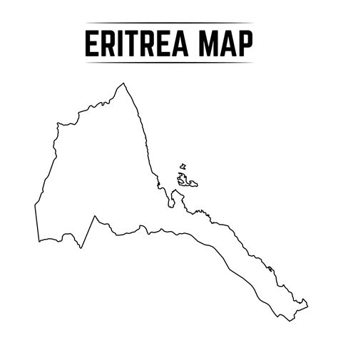 Esquema Simple Mapa De Eritrea 3087815 Vector En Vecteezy