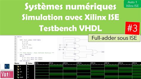 Xilinx Ise Simuler En écrivant Un Banc De Tests En Vhdl Testbench