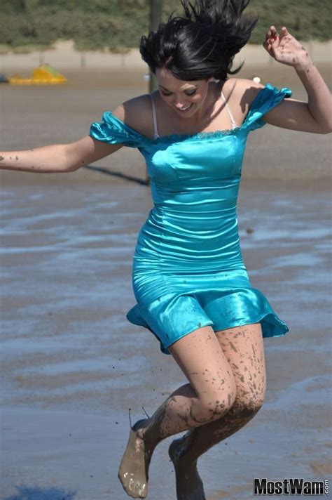 wet dress girl attitude foot fetish michelle lovely beautiful curvy bodycon dress jump