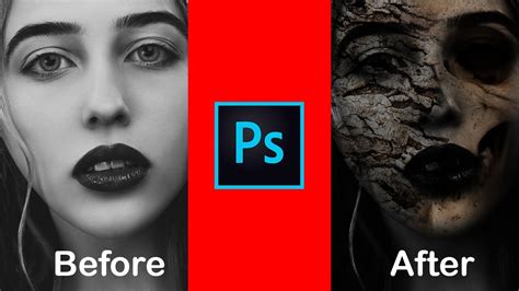 Crack And Skull Face Photoshop Tutorials Youtube