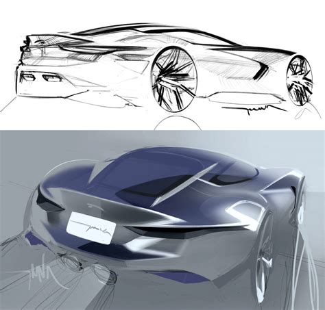 Jaguar Concept Design Sketches By Thomas Stephen Smith Car Body Design