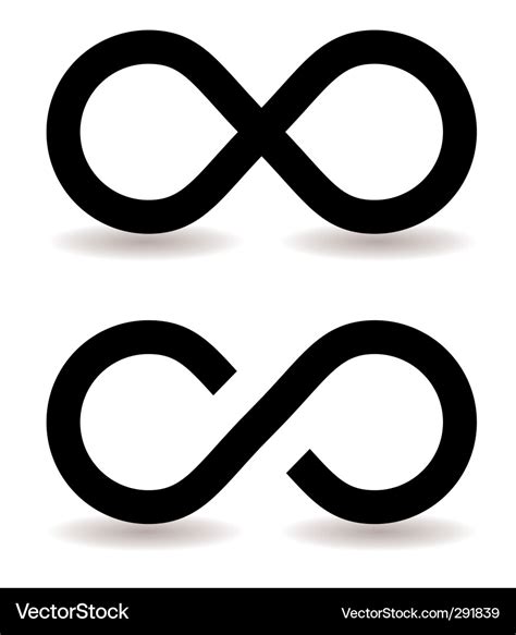 Infinity Symbol Outline Simple On Royalty Free Vector