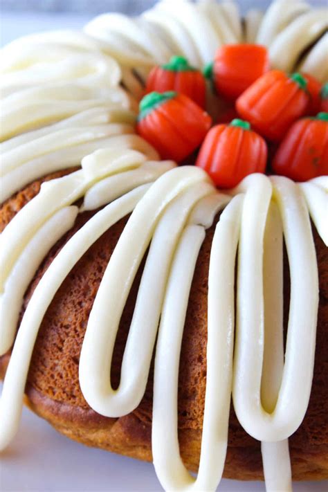pumpkin spice bundt cake with cream cheese frosting practically homemade