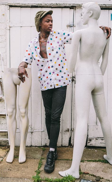 Tattooed Black Man With Mannequins By Stocksy Contributor Kkgas