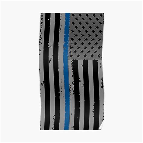 The Thin Blue Line Poster For Sale By Fantasyskyart Redbubble