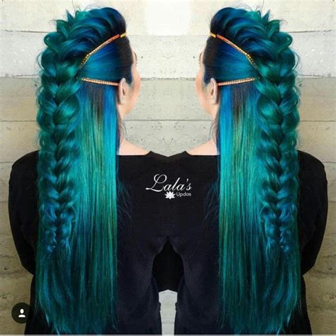 Peacock Hair Color Ideas Hair Styles New Braided Hairstyles Green Hair Dye