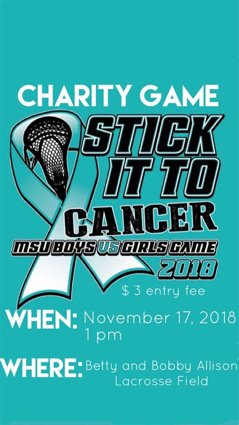 Stick It To Cancer Laxcharitygame Twitter