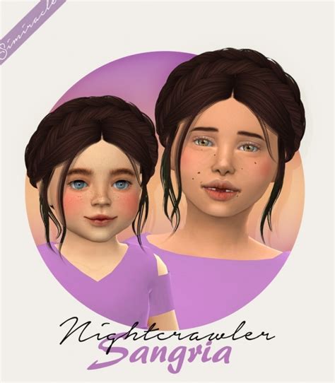 Nightcrawler Sangria Hair For Kids And Toddlers At Simiracle Sims 4