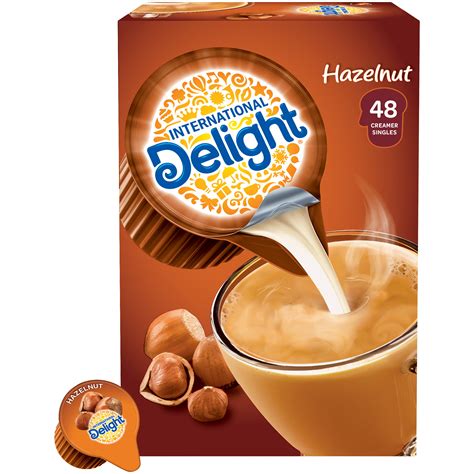Pack Of 4 International Delight Hazelnut Coffee Creamer Singles 48