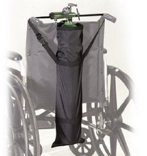 Healthline Trading Deluxe Wheelchair Carry Pouch For Oxygen Cylinders Bag Oxygen Tank Holder