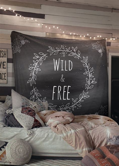 Explore trending designs from independent artists. Wild and Free Quote Tapestry Wall Hanging Meditation Yoga Grunge Hippie Wanderlust in 2020 ...