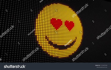 Emoticon Love Face On Big Led 스톡 일러스트 1127457578 Shutterstock