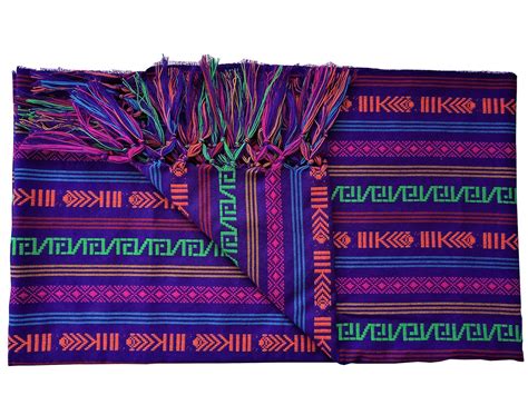 Mexican Rebozo For Woman Handmade Embroidered Colorful Long Doula Shawl Scarf Blanket Pashmina