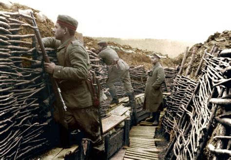 A German Trench Of World War 1 Colorized By Oldhank On