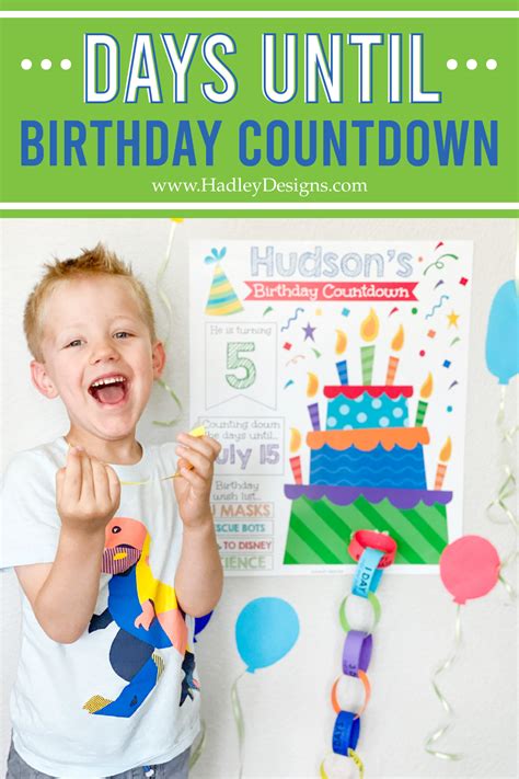 Birthday Countdown Printables For Kids