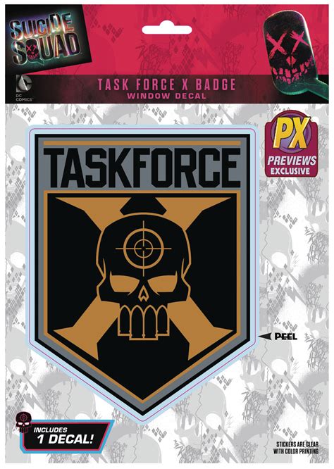 Jul163232 Suicide Squad Taskforce X Px Logo Decal Previews World