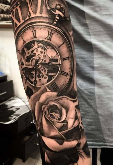 Clock Tattoos For Men Arm Tattoos For Men Watch Tattoos Tattoos Clock Tattoo Design