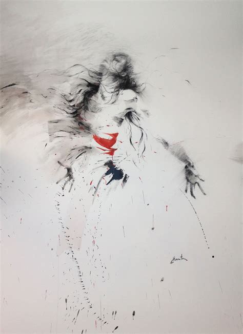 Ewa Hauton Ink On Paper 150x200cm Art De Rue Abstrait Peinture