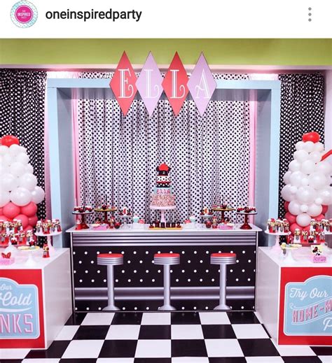 1950 Diner Birthday Party 50s Theme Parties Diner Party Quinceanera