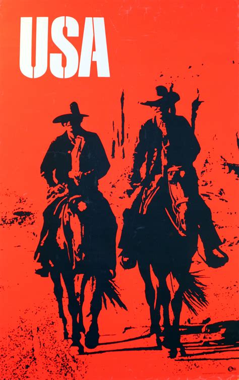 Usa Cowboys 1968 Original Vintage Poster Listed On Uk