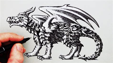 Simple How To Draw Dragon Sketch Sketch Art Drawing