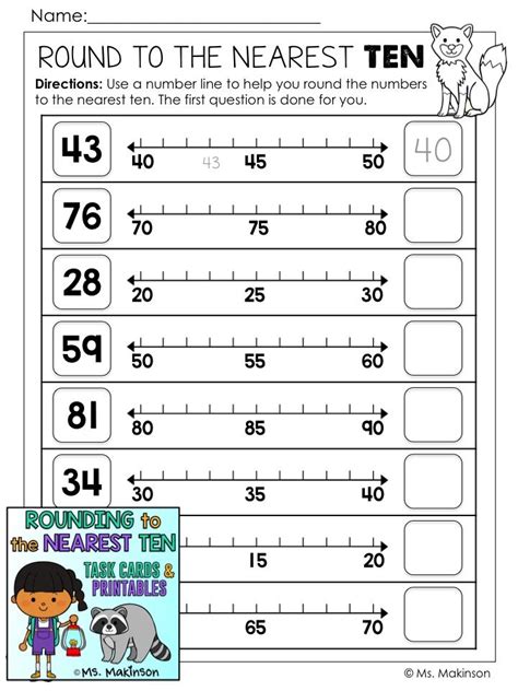 Rounding Numbers To The Nearest Ten And Hundred Worksheet