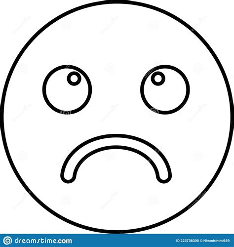 Mood Off Emoji Glyph Style Vector Icon Which Can Sociall Media Stock