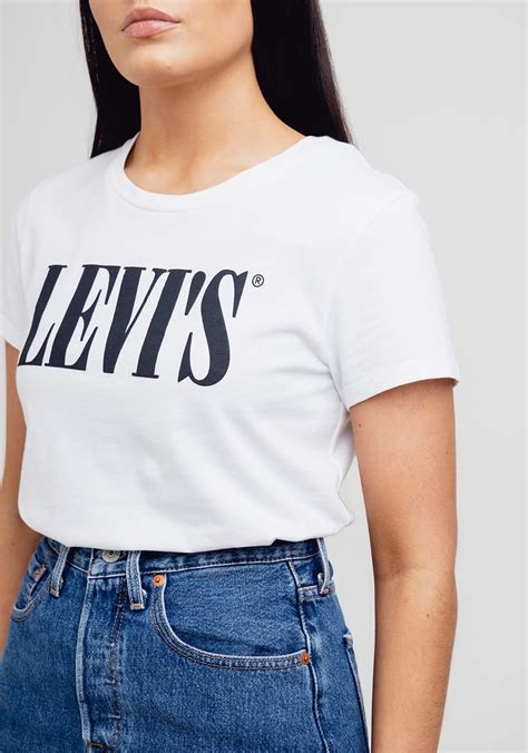 Levis Womens Perfect 90's Logo T-Shirt, White | McElhinneys