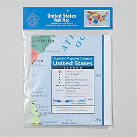 Superior Mapping Company United States Poster Size Wall 40 X 28 With
