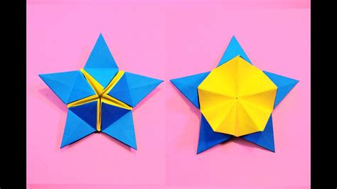 How To Make A Paper Star Pop Up Star Easy Origami Youtube