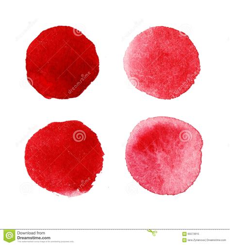 Red Watercolor Paint Circles Stock Illustration Illustration Of