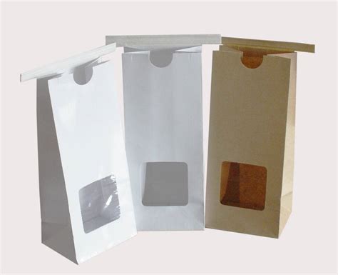 Tin Tie Paper Bag With Clear Window China Tin Tie Kraft Bag For Food