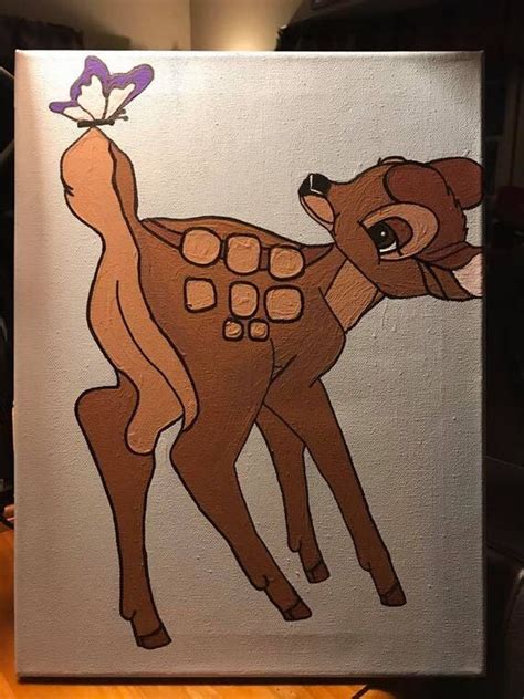 Disney S Bambi Hand Painted 12x16 On Canvas