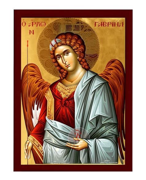 Archangel Gabriel Icon Handmade Greek Orthodox Icon Of St Etsy