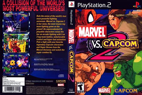 Marvel Vs Capcom 2 Ps2 Replacement Game Case Box Cover Art Work Only