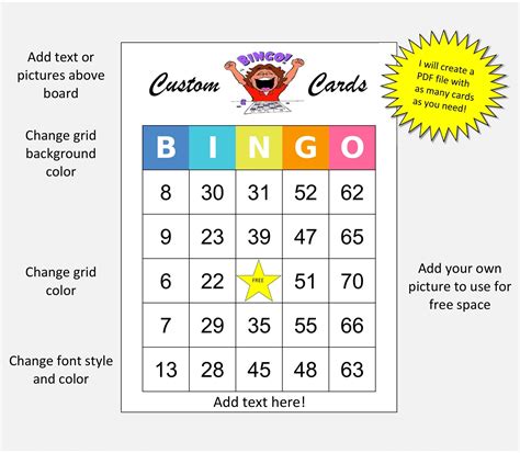 1000 Custom Bingo Cards Pdf File 1 2 Or 4 Per Page Etsy