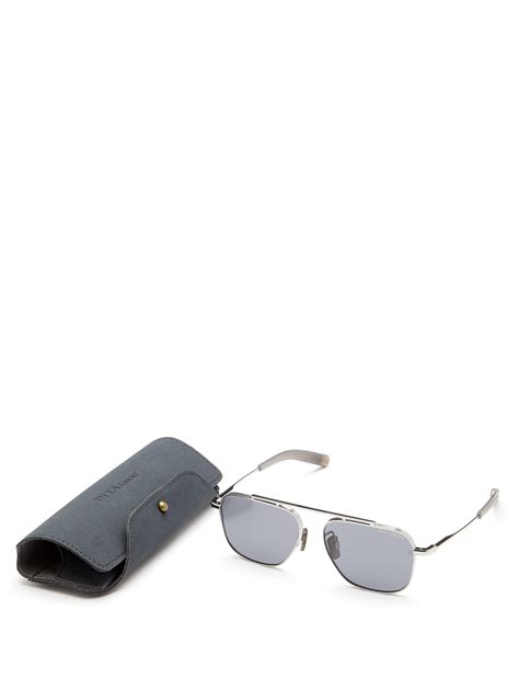 Dita Eyewear Lancier Aviator Titanium Sunglasses In Black For Men Lyst