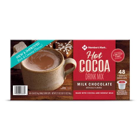 Member S Mark Hot Cocoa Drink Mix Milk Chocolate 48 Count