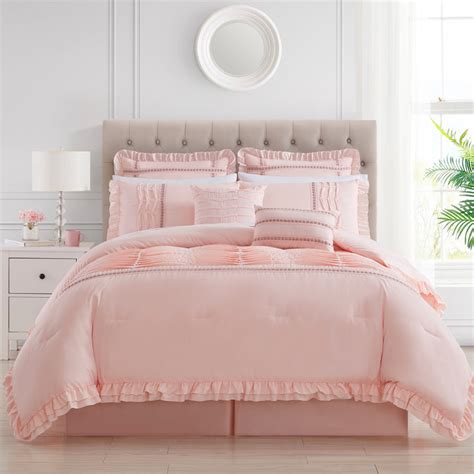 Chic Home Yvette 8 Piece Ruffled Pleated Comforter Set Bedding